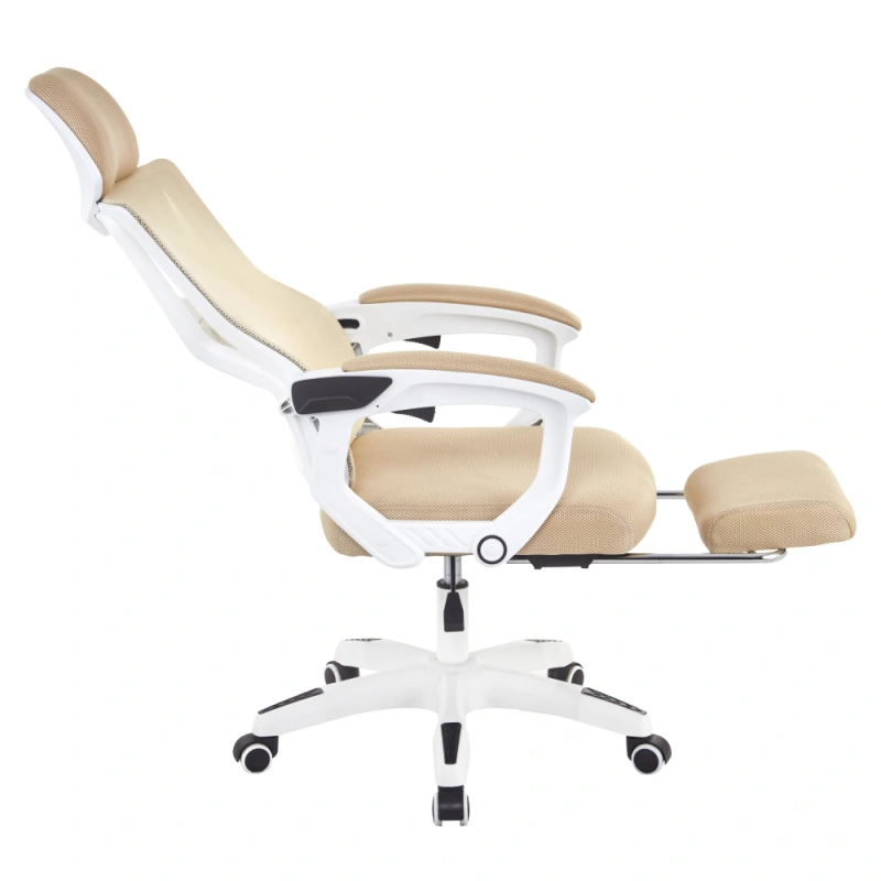 Kancelárske kreslo, béžová/biela, nosnosť 150 kg, MALVIN 8
