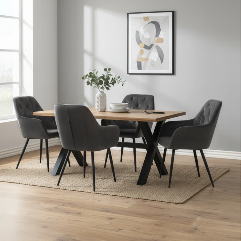 Designové křeslo, tmavě šedá Velvet látka, VERIO NEW 3