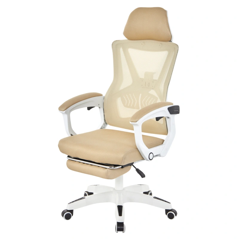 Kancelárske kreslo, béžová/biela, nosnosť 150 kg, MALVIN 4