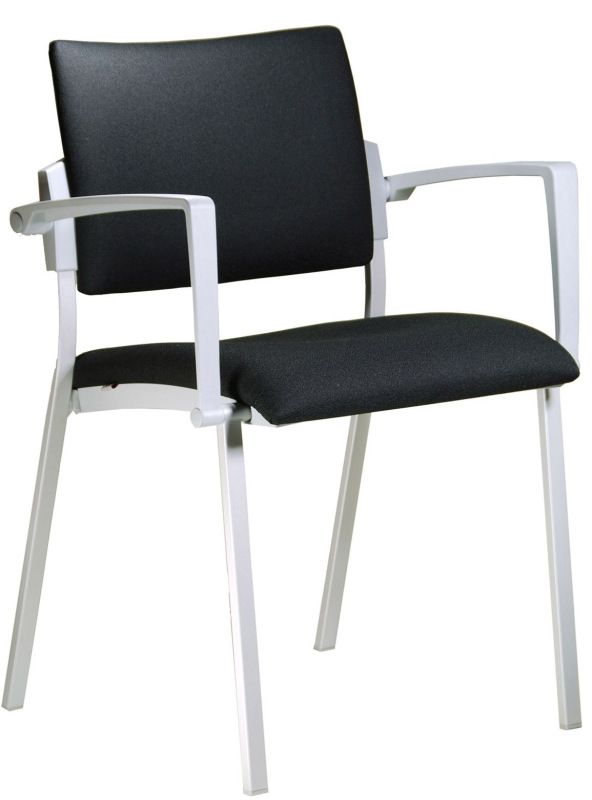 Konferenčná rokovacia stolička SQUARE VIP čalúnenie KOŽENKA Valencia, Silvertex 15