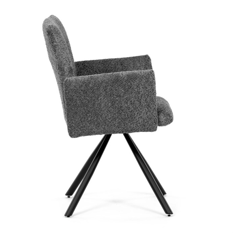 Jídelní židle, šedá, látka bouclé, DCH-W1117 GREY2 10