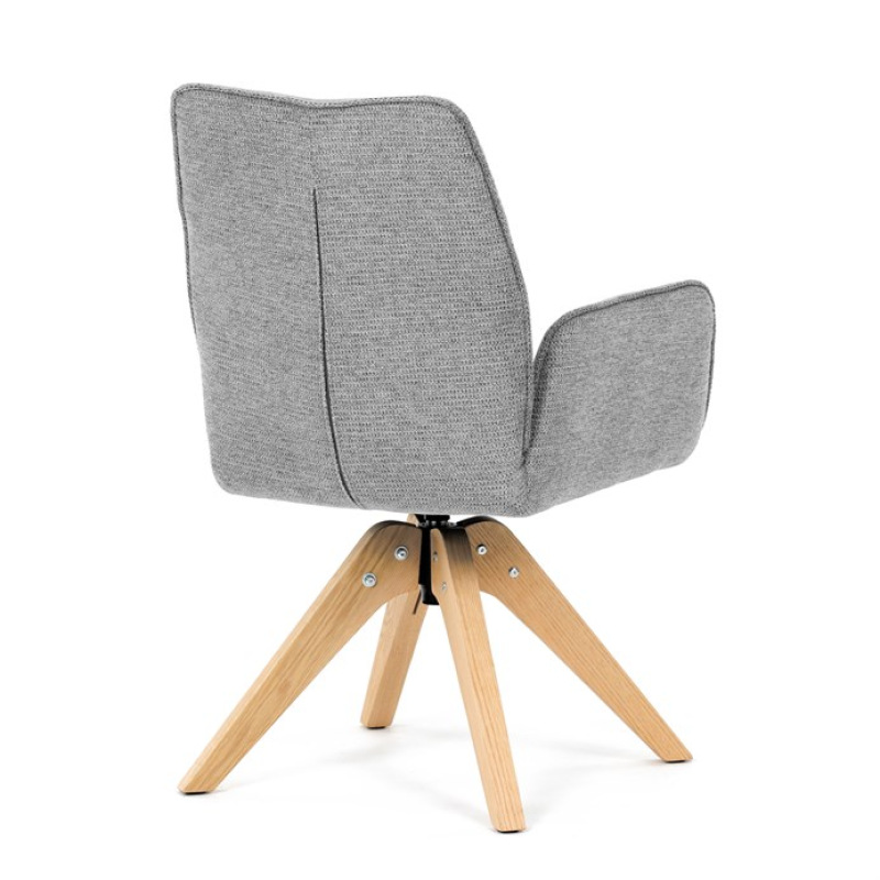 Jídelní židle, šedá, látka, DCH-C2148 SIL2 8