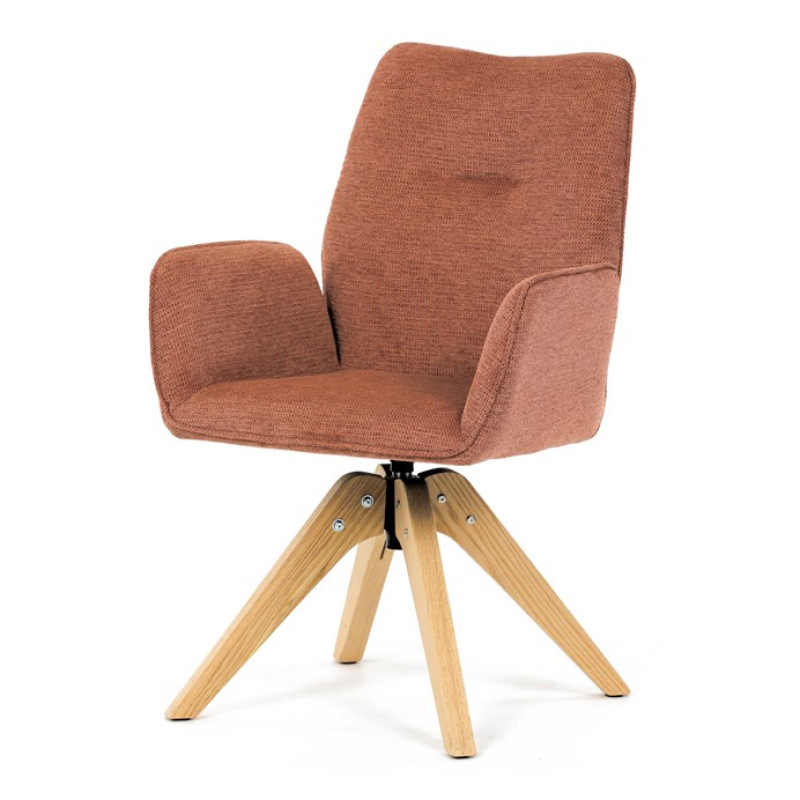 Jídelní židle, oranžová, látka, DCH-C2148 ORA2 2