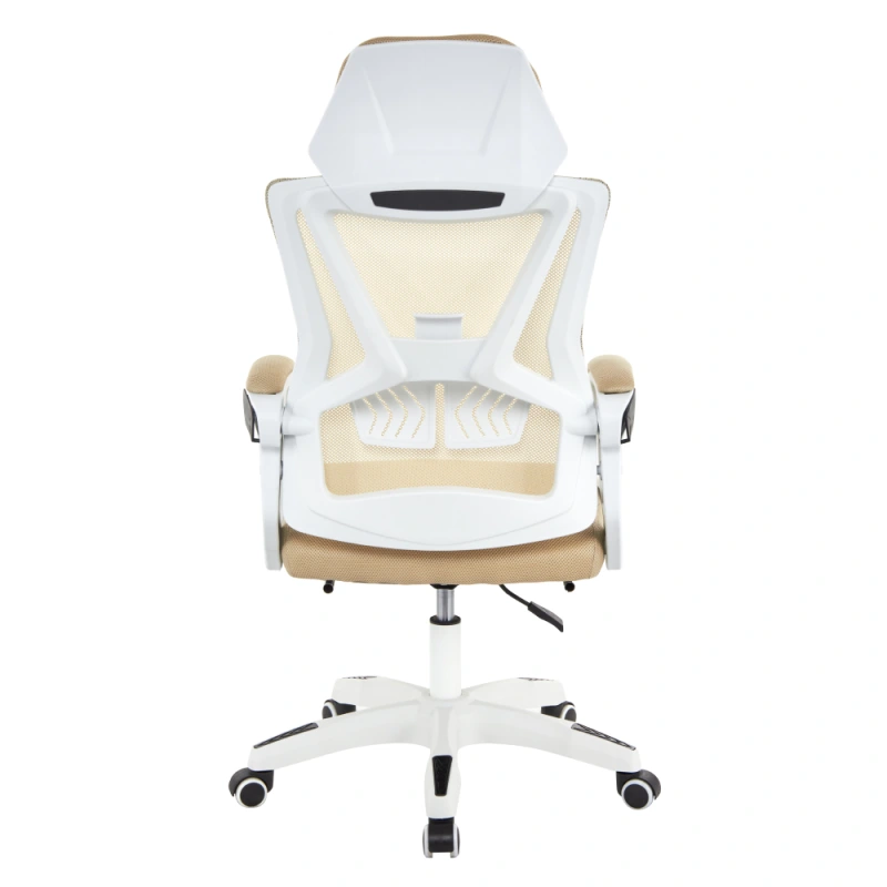 Kancelárske kreslo, béžová/biela, nosnosť 150 kg, MALVIN 7