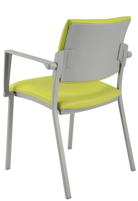 Konferenčná rokovacia stolička SQUARE VIP čalúnenie KOŽENKA Valencia, Silvertex 4