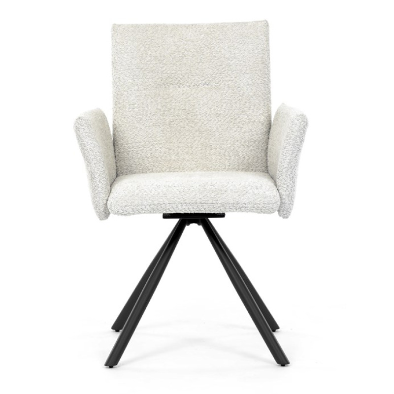 Jídelní židle, krémová, látka bouclé, DCH-W1117 CRM2 1