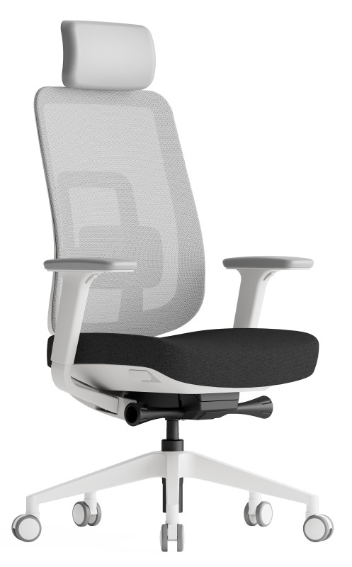 KREDE Kancelárska stolička K42 WHITE čierna