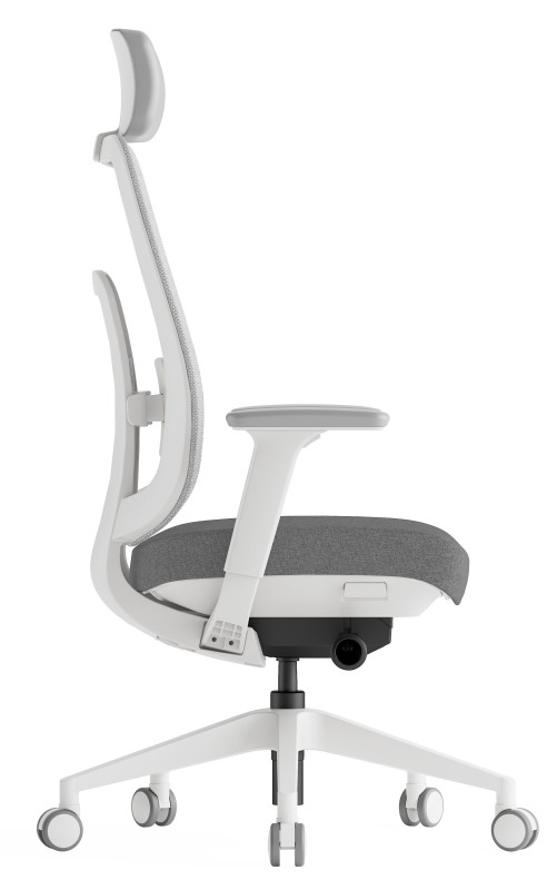 KREDE Kancelárska stolička K42 WHITE šedá 1