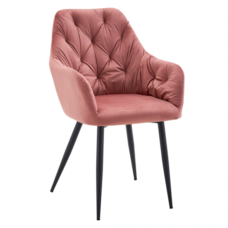 Dizajnové kreslo, tmavoružová Velvet látka, VERIO NEW