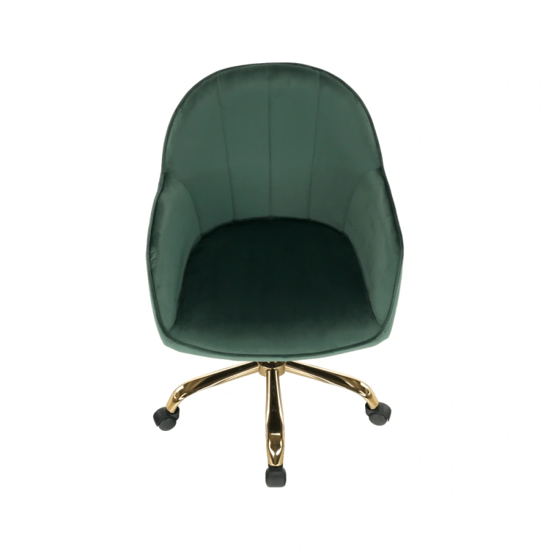 Kancelárske kreslo, Velvet látka zelená/zlatá, EROL 8
