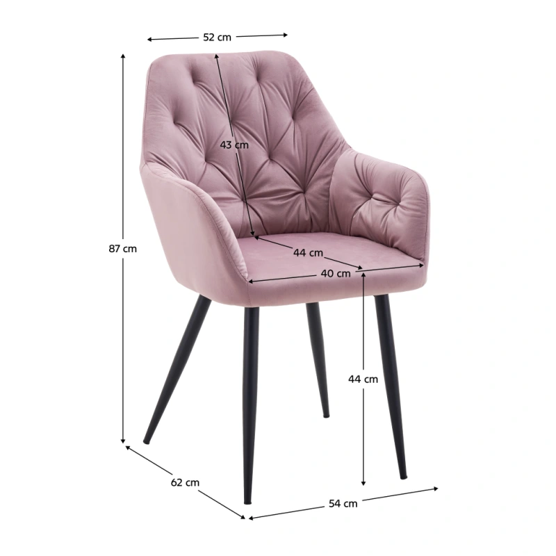 Dizajnové kreslo, ružová Velvet látka, VERIO NEW 3