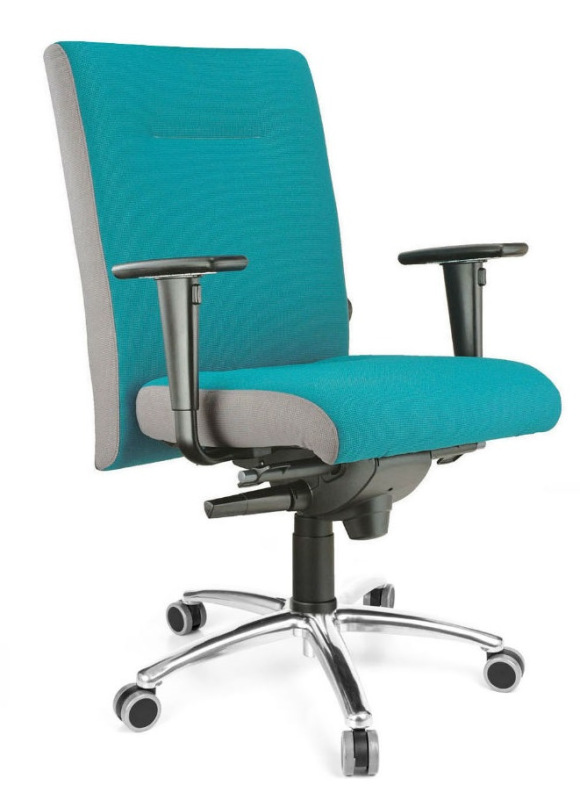 Záťažová kancelárska stolička NONSTOP 24/7 čalúnenie KOŽENKA Silvertex, Valencia 8