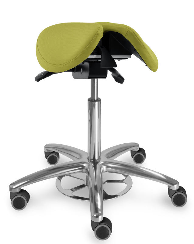 Zdravotnická židle se sedlovým opěradlem 1214 S CLEAN, čalounění z umělé kůže Silvertex, Mediflex 10