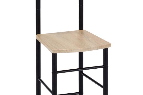 Nemý sluha 81870 BK, výška 119 cm, MDF - dekor dub sonoma, kov - čierny lak