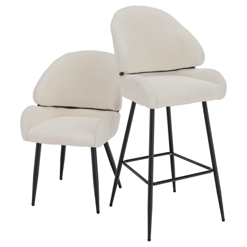 Barová stolička, biela/čierna, SANAKO TYP 2 17