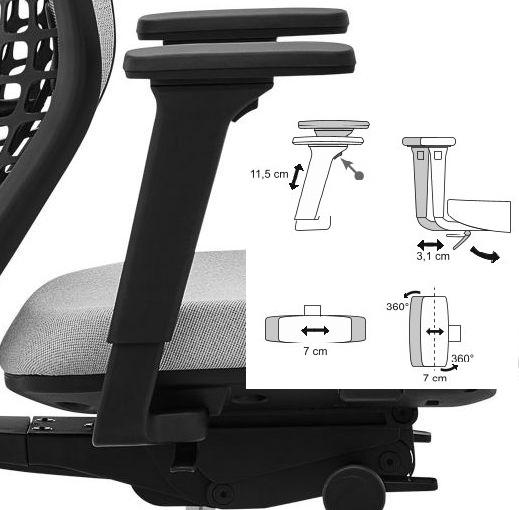 RIM Ergonomická kancelářská židle SPACE SP 1502 čalounění VALENCIA koženka