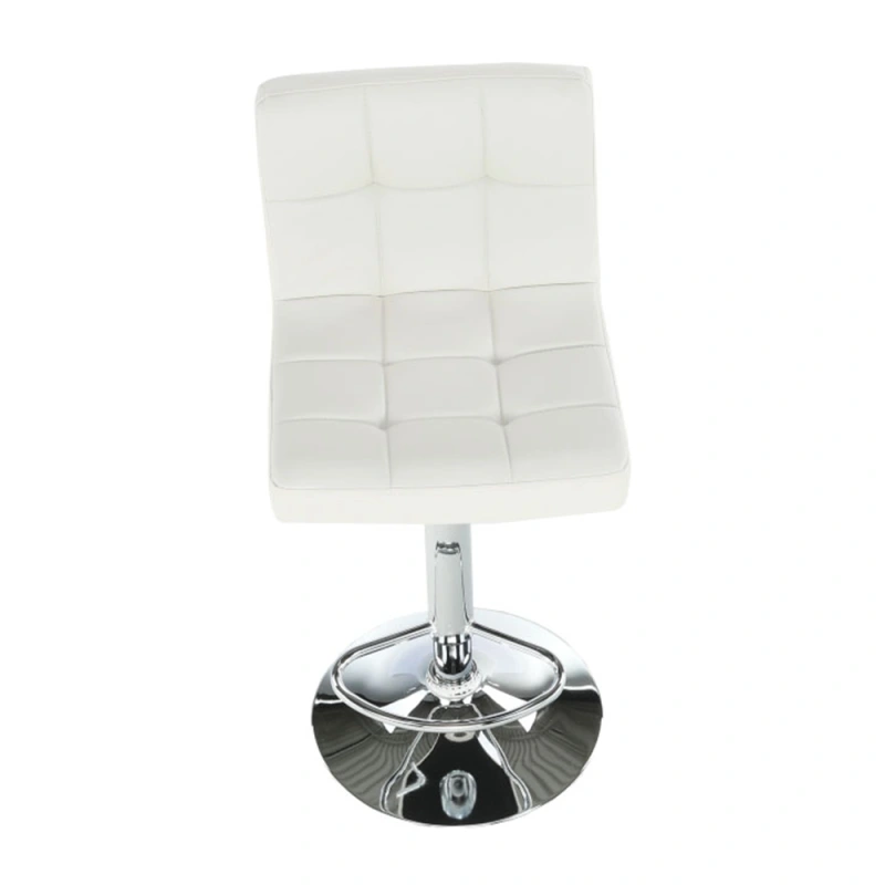Barová židle, ekokůže bílá/ chrom, KANDY New 4