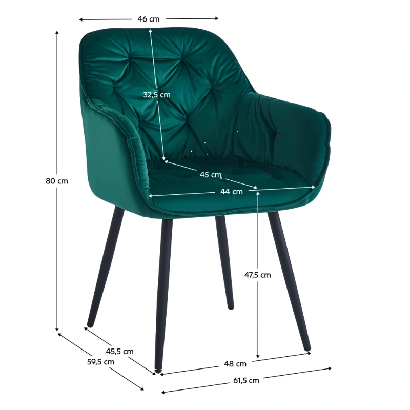Designové křeslo, zelená Velvet látka, FEDRIS NEW 5