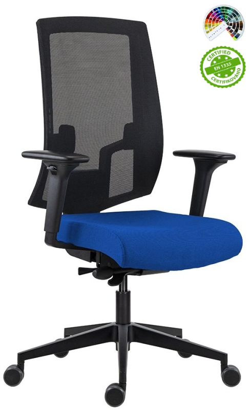 Kancelárska stolička 2900 SYN SL LAPEL BLACK WHITE čalúnenie DELUXE XTREME FOUR