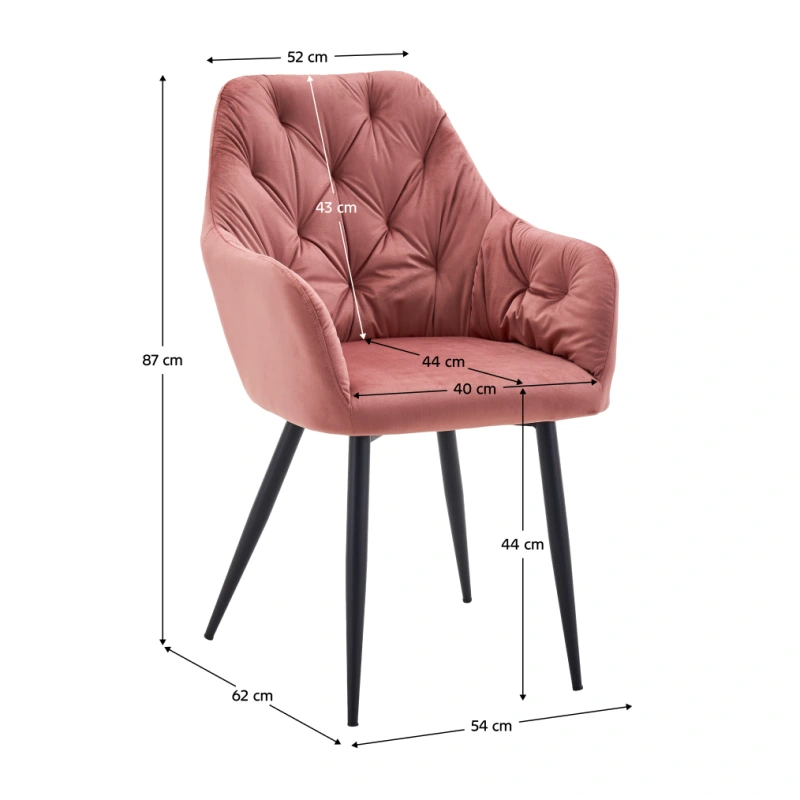 Dizajnové kreslo, tmavoružová Velvet látka, VERIO NEW 1