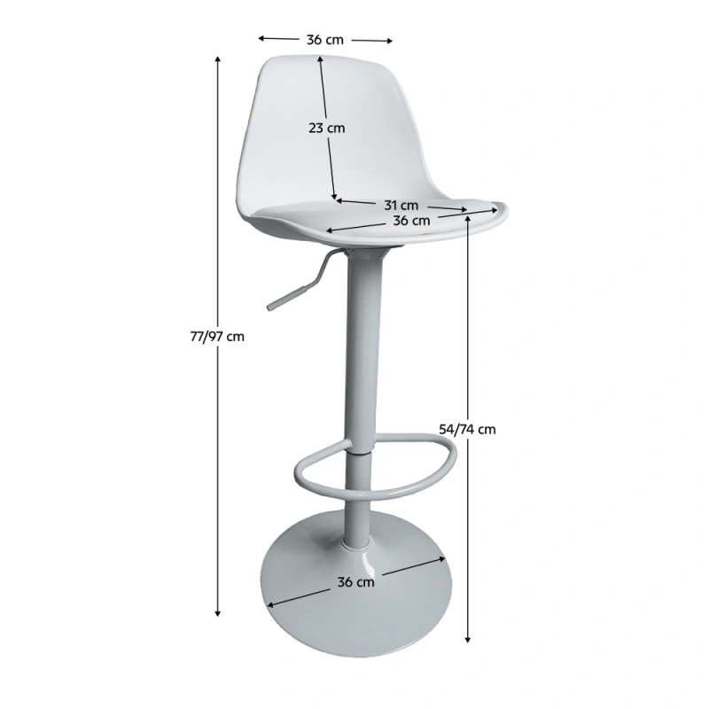 Barová židle, bílá, DOBBY NEW 1