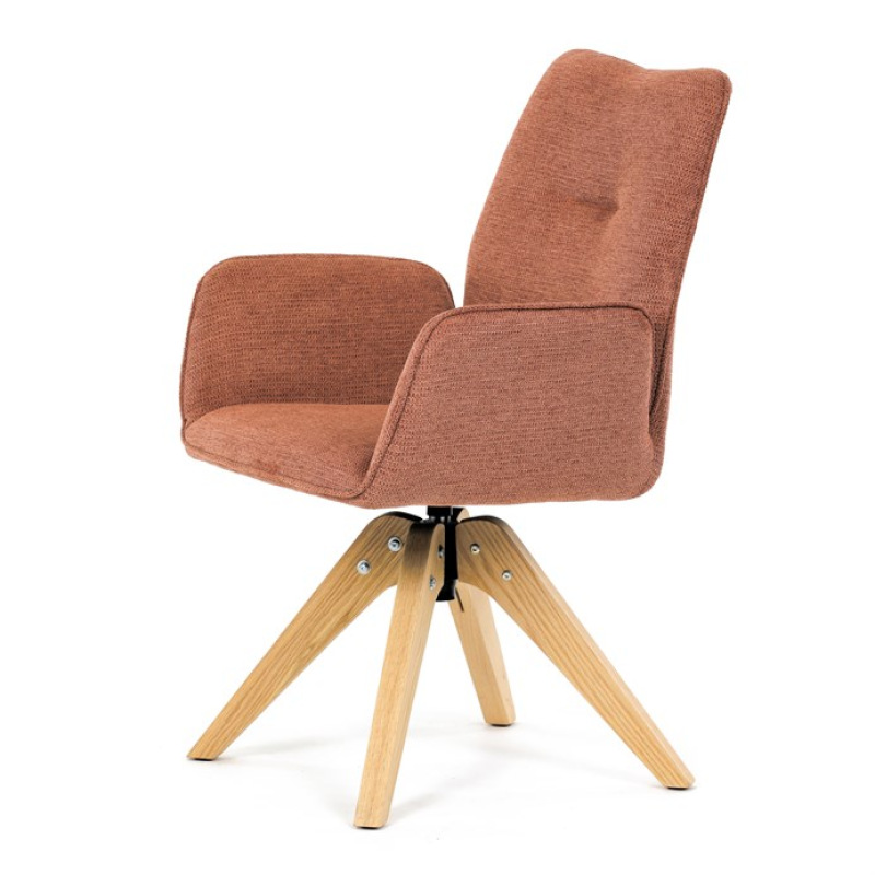 Jídelní židle, oranžová, látka, DCH-C2148 ORA2 3