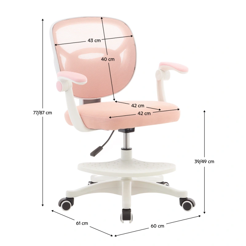 Otočná stolička, ružová/biela, TREXA 5