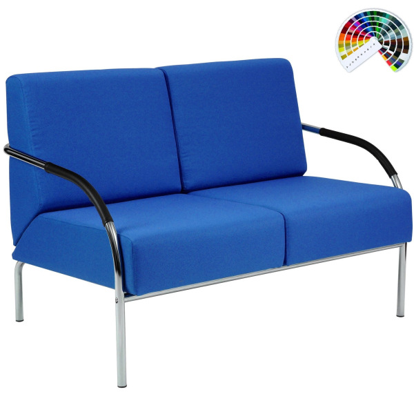 Kancelárska sedačka SALMA 2-sedák čalúnenie CURA, LUCKY