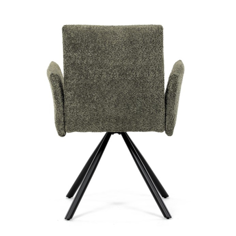 Jídelní židle, zelená, látka bouclé, DCH-W1117 GRN2 6