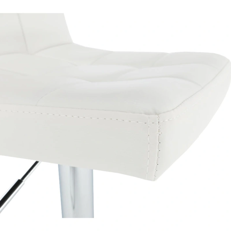 Barová židle, ekokůže bílá/ chrom, KANDY New 12