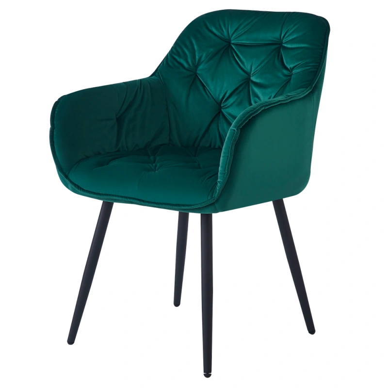 Designové křeslo, zelená Velvet látka, FEDRIS NEW 1