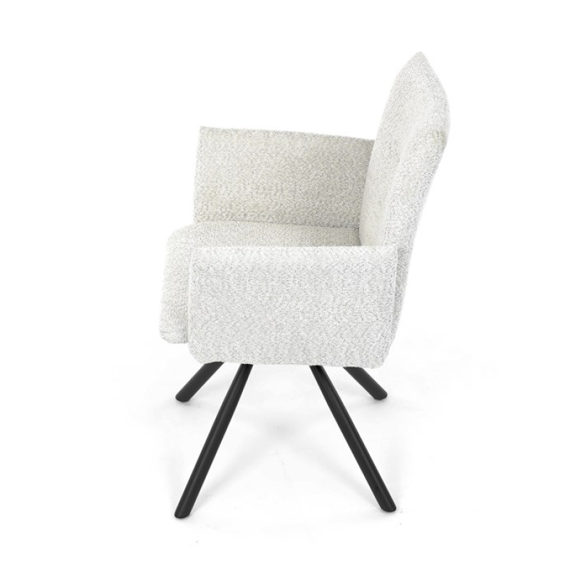 Jídelní židle, krémová, látka bouclé, DCH-W1117 CRM2 16