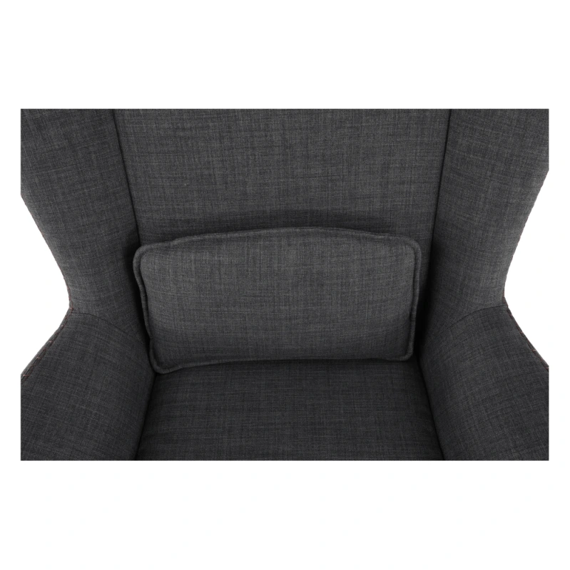 Hojdacie kreslo, sivá látka/drevo, HARPER 5