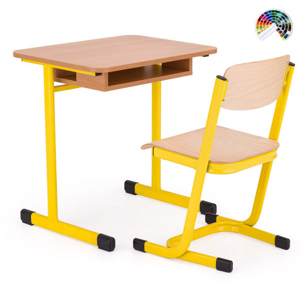 Školní žákovská jednosedadlová lavice VARIOFLEX, nastavitelná, různé barvy a velikosti