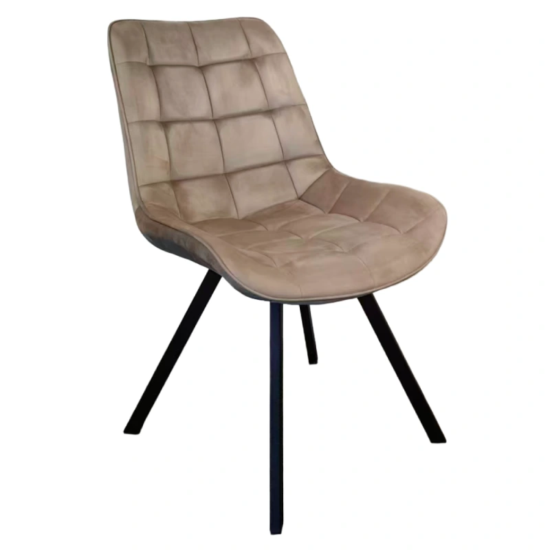 Jídelní židle, šedohnědá Taupe Velvet látka/černá, SAMIRA