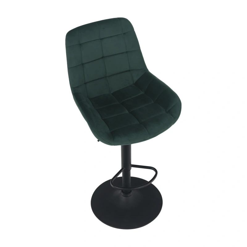 Barová židle, tmavozelená Velvet látka, CHIRO 5