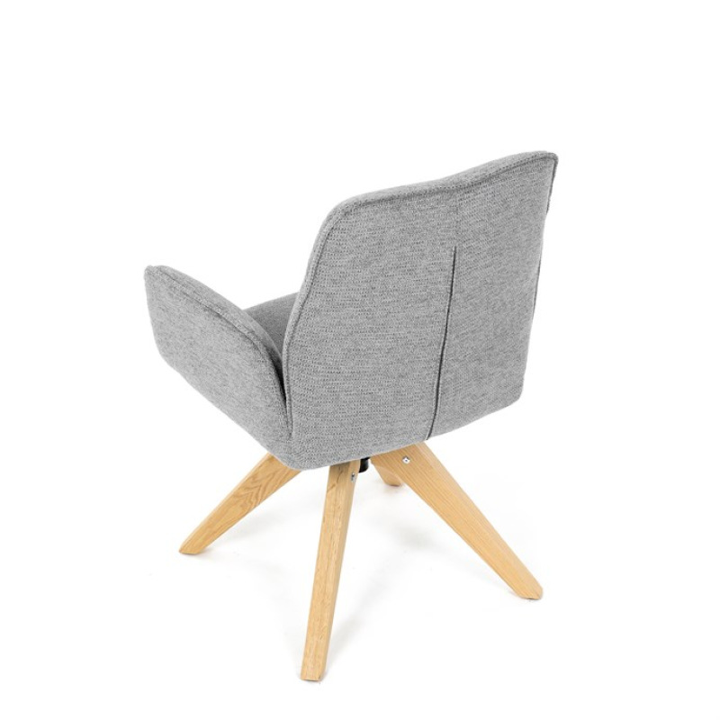 Jídelní židle, šedá, látka, DCH-C2148 SIL2 18