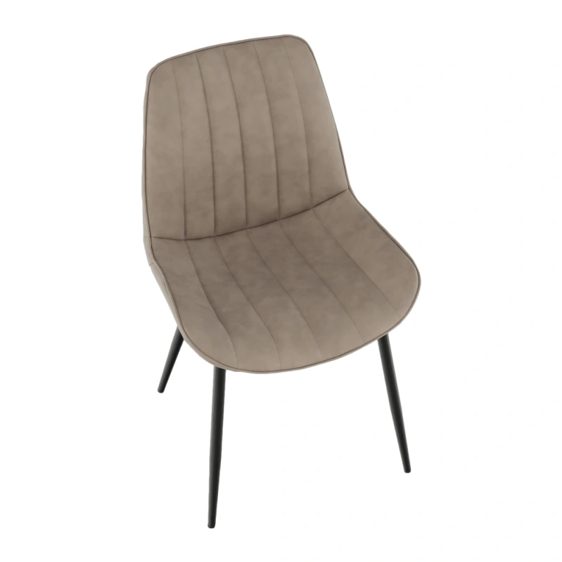 Židle, ekokůže šedohnědá taupe/černá, Hazal 8