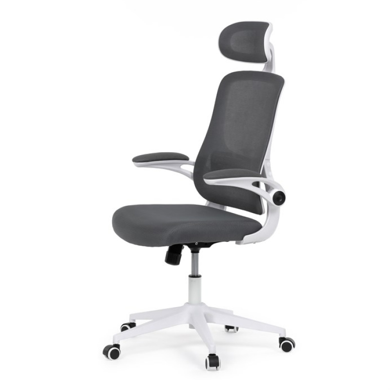 Kancelářská židle, houpací mechanismus, šedá síťovina, KA-Q843 GREY 3