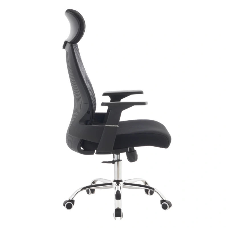 Kancelářské křeslo, černá/chrom, HOLGER 2