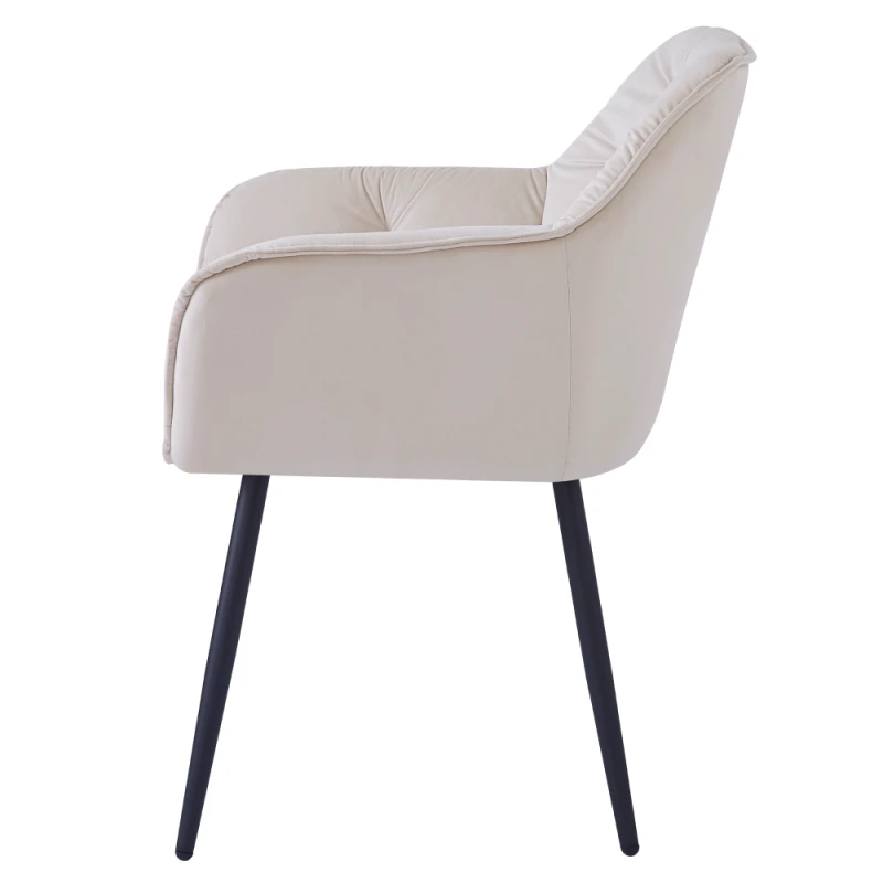 Designové křeslo, béžová Velvet látka, FEDRIS NEW 4