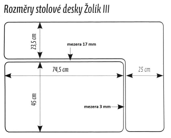 AMADEUS Dětský rostoucí stůl ŽOLÍK III dekor bílý cedr + rostoucí židle KLÁRA II