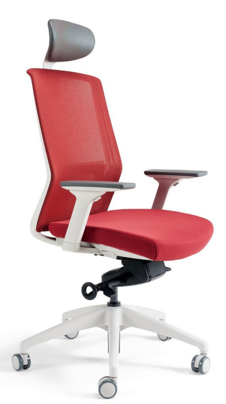 BESTUHL Kancelárska stolička J17 WHITE SP červená 6