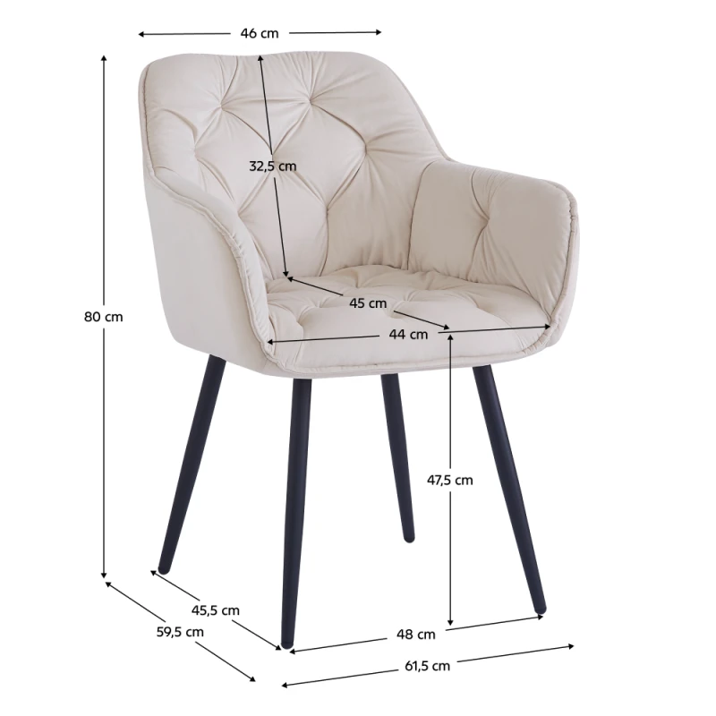 Designové křeslo, béžová Velvet látka, FEDRIS NEW 5