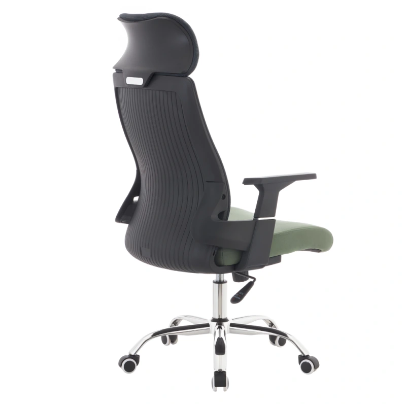 Kancelářské křeslo, tmavě šedá/zelená/chrom, HOLGER 3