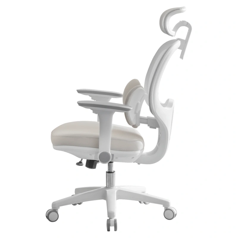 Kancelárske kreslo, sivá/biela, ABRAMO 3