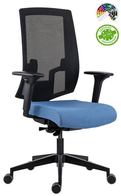 Kancelárska stolička 2900 SYN SL LAPEL BLACK WHITE čalúnenie NAIROBI 13