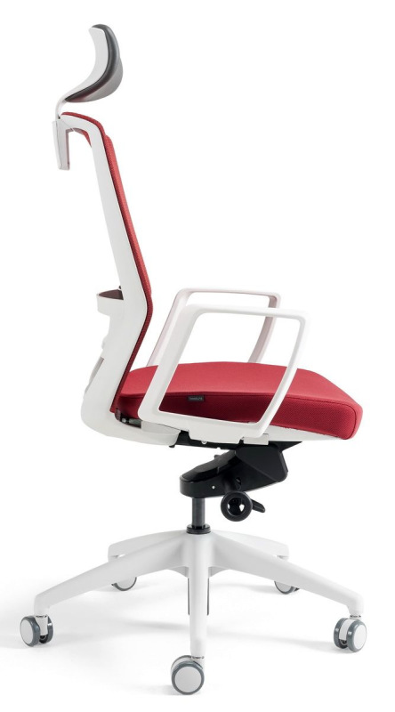 BESTUHL Kancelárska stolička J17 WHITE SP červená 1
