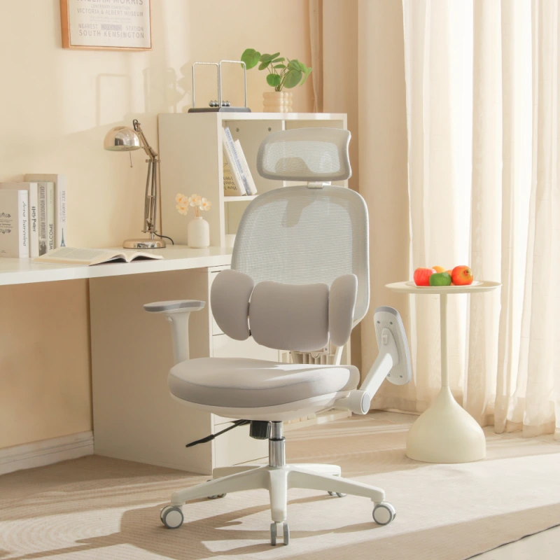 Kancelárske kreslo, sivá/biela, ABRAMO 10