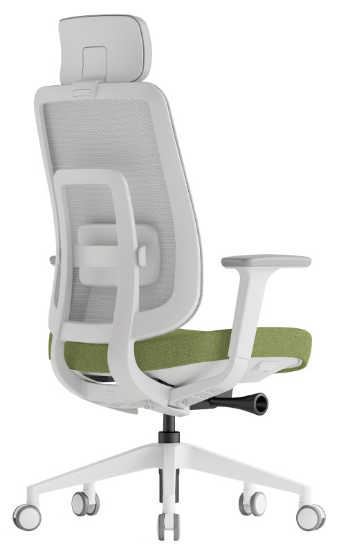 KREDE Kancelárska stolička K42 WHITE zelená 4
